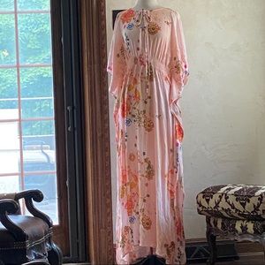 Melissa McCarthy Seven7 Maxi flowing flutter sleeve dress with elastic waist NEW